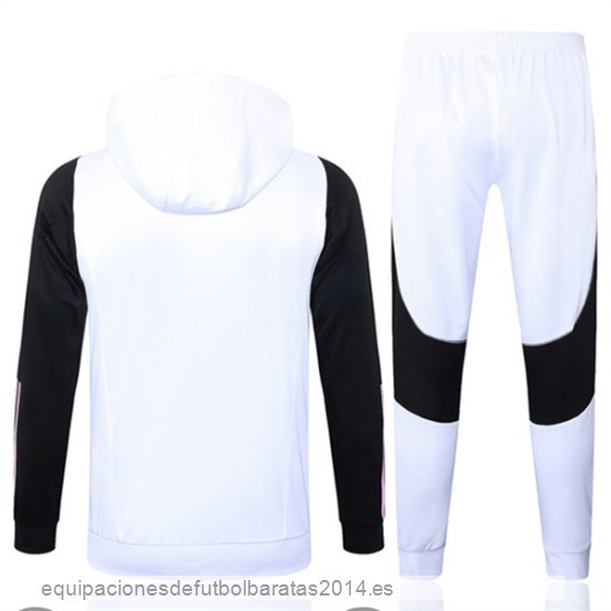 Nuevo Conjunto Completo Chaqueta Con Capucha Juventus 23/24 Blanco Negro Rosa Baratas